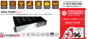 Telecom Rack Mount 3U Quad Output Power Supply